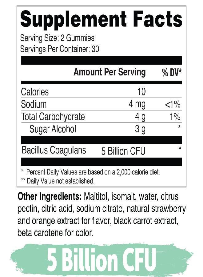 Yuve Vegan Probiotic Gummies, Probiotics for Women & Men, Sugar & Gluten-Free Gummy Probiotics, Digestive & Immune Support, 5 Billion CFU, Helps with Constipation, Bloating & Leaky Gut, Non-GMO - 60ct - Image 2